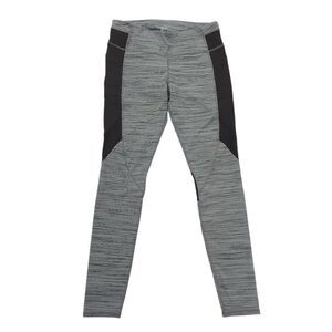 Skechers Leggings Womens Medium Gray Black Athletic Workout Training Yoga Gym